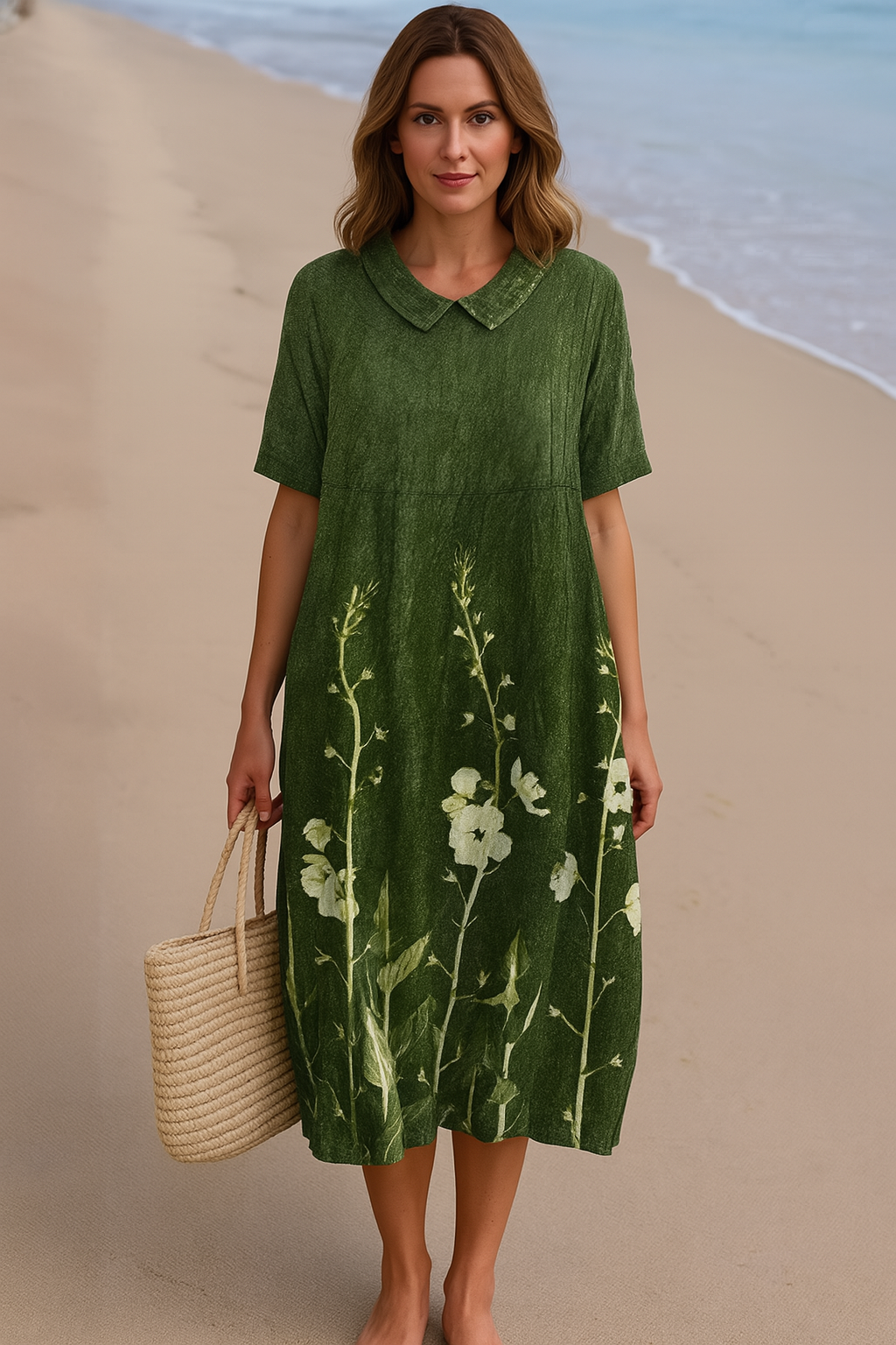Lorena™ | Komfortabel Hawaiiklänning med Blommor