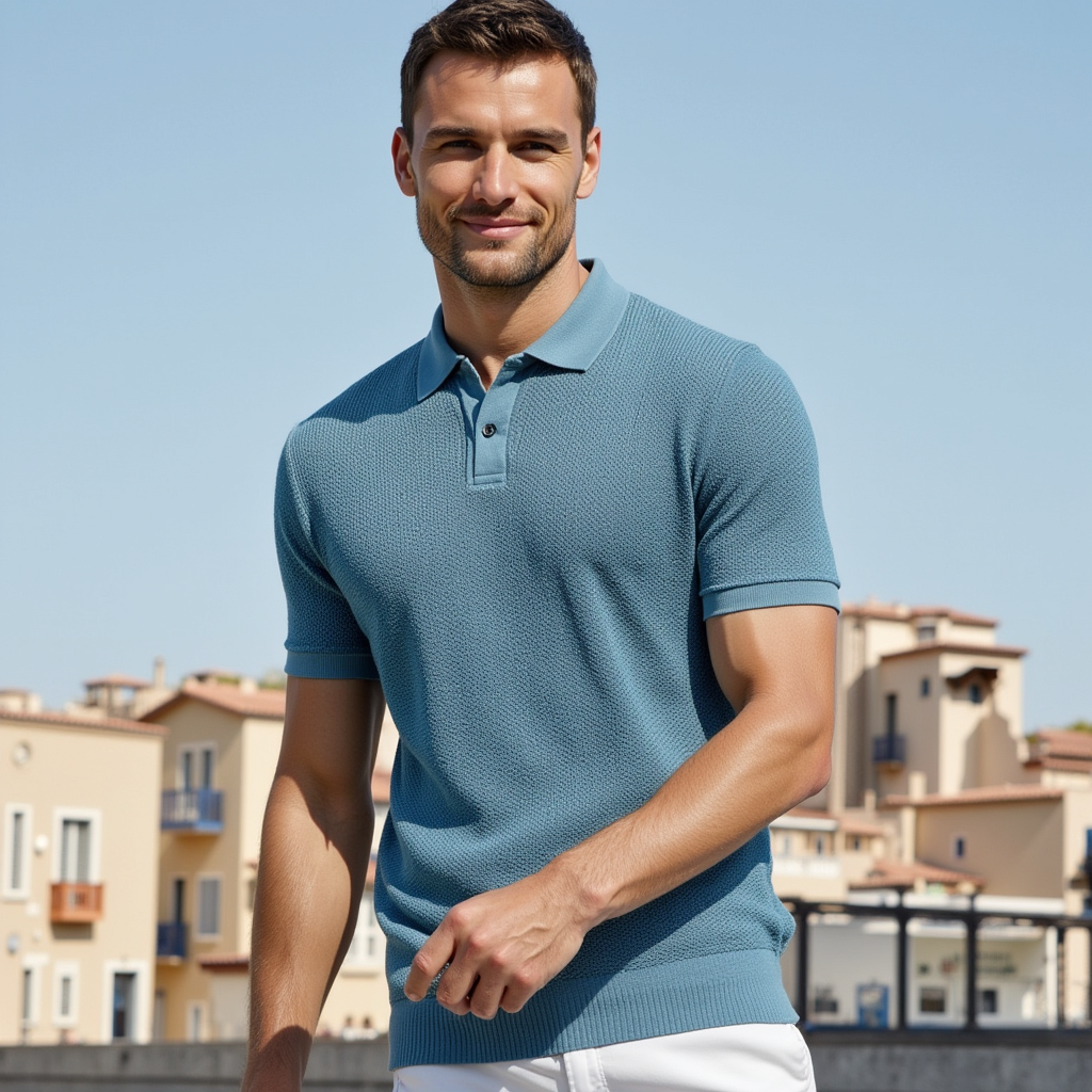 Thomas™ | Strukturerad Pikétröja